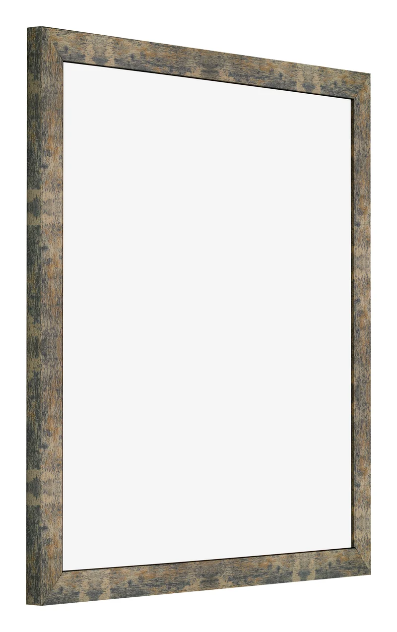 Bilderrahmen 40x40 cm - Blau Gold Meliert - MDF - Bologna