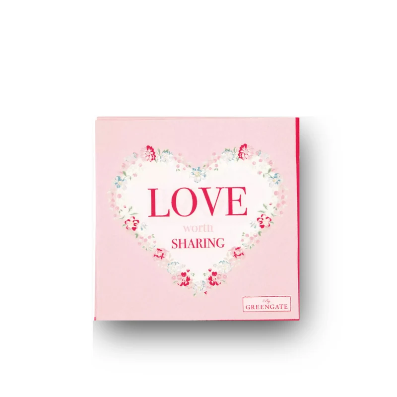 Papierserviette S - Love white