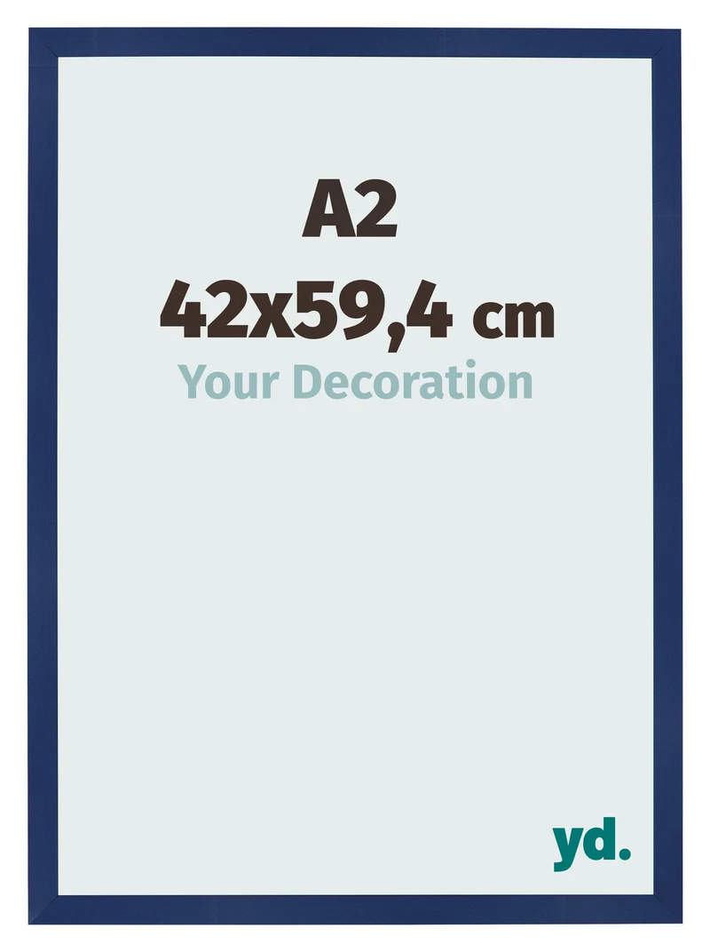 Bilderrahmen A2 - 42x59,4 cm - Dunkelblau Gewischt - MDF - Bologna