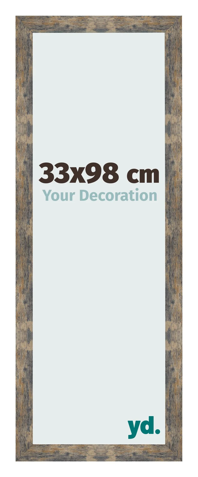 Bilderrahmen 33x98 cm - Blau Gold Meliert - MDF - Bologna