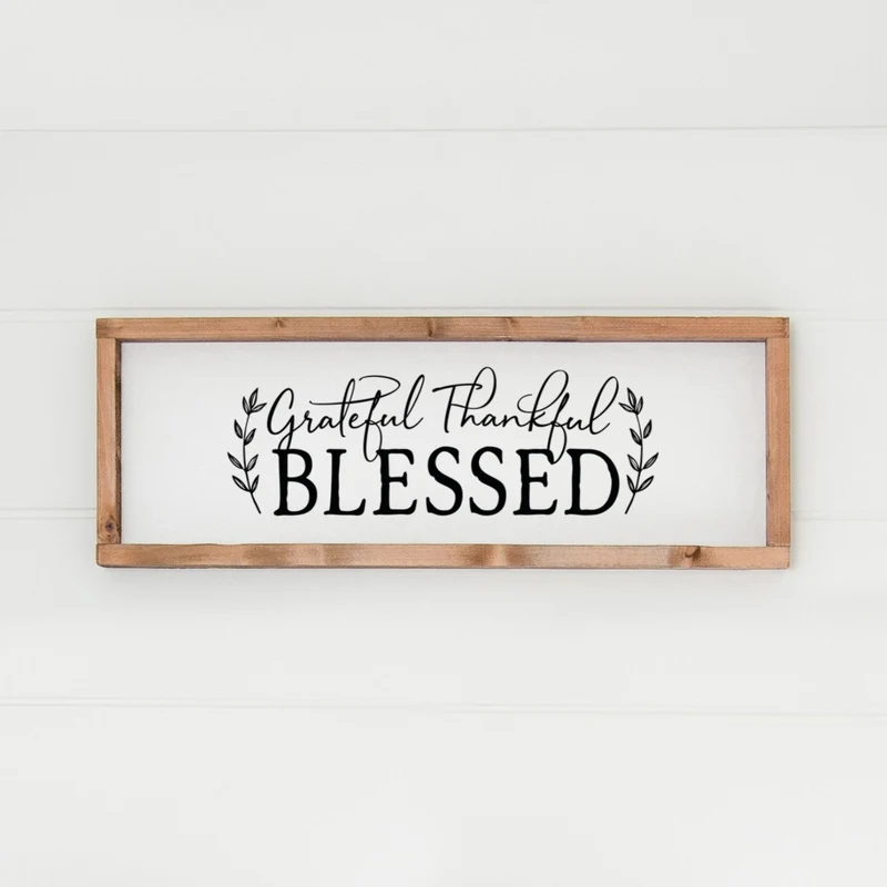Landhaus Schild | Grateful, Thankful, Blessed