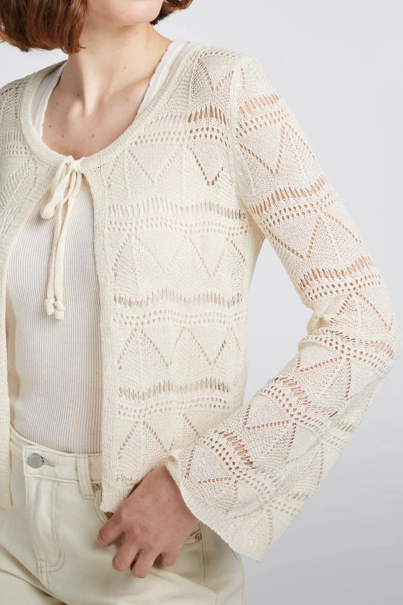 Stricjacke - GRACIE - mit Lochmuster