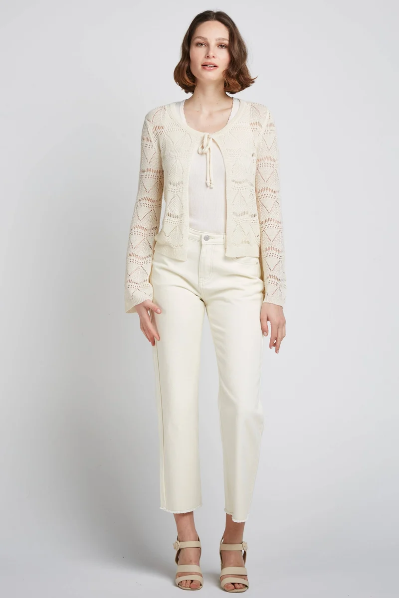 Stricjacke - GRACIE - mit Lochmuster