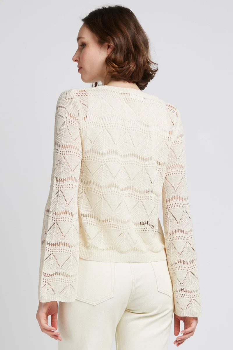Stricjacke - GRACIE - mit Lochmuster