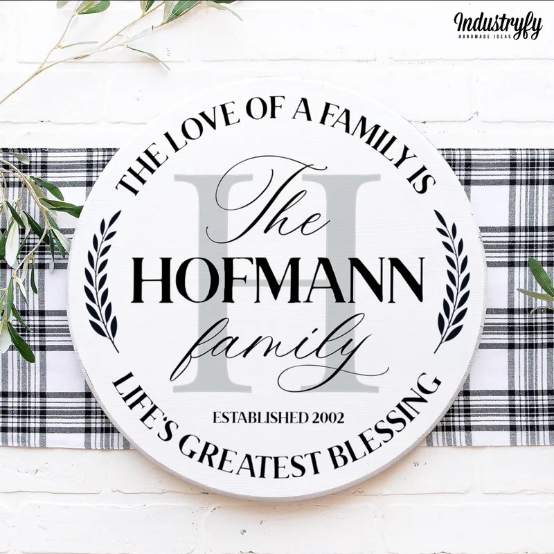 Rundes Landhausschild | Family