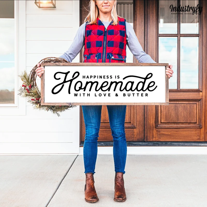 Landhaus Schild | Happiness is homemade No1