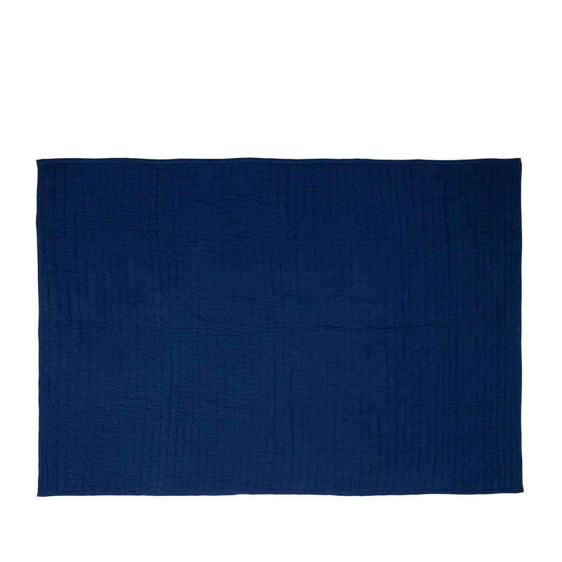 Baumwolldecke Pavilion Plaid Block – Blue Multicolour 140×200 - Hübsch Interior