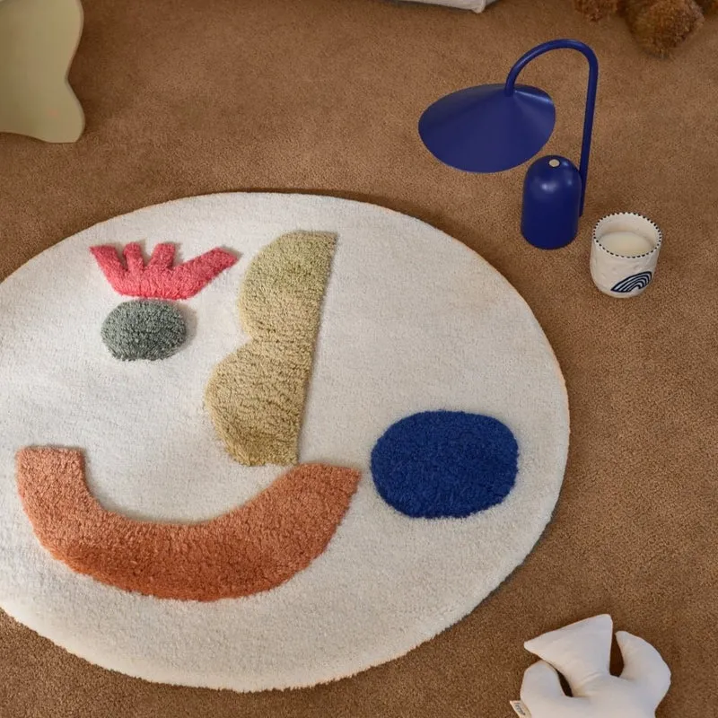 Teppich Panto Tufted Rund 130cm - ferm LIVING