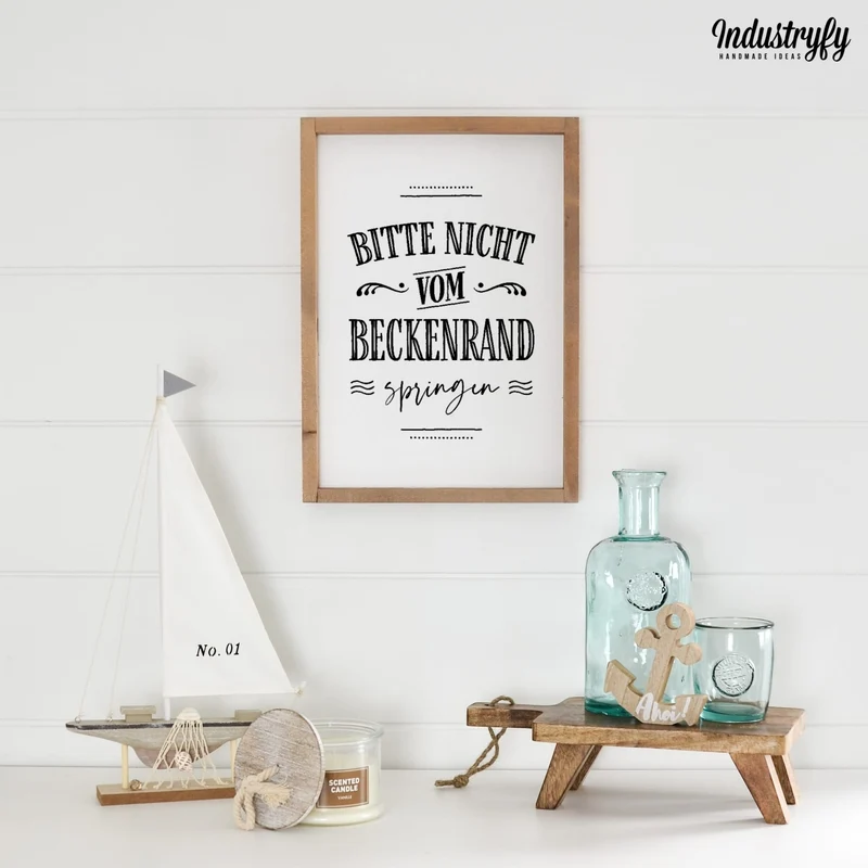 Landhaus Schild | Bitte nicht vom Beckenrand springen