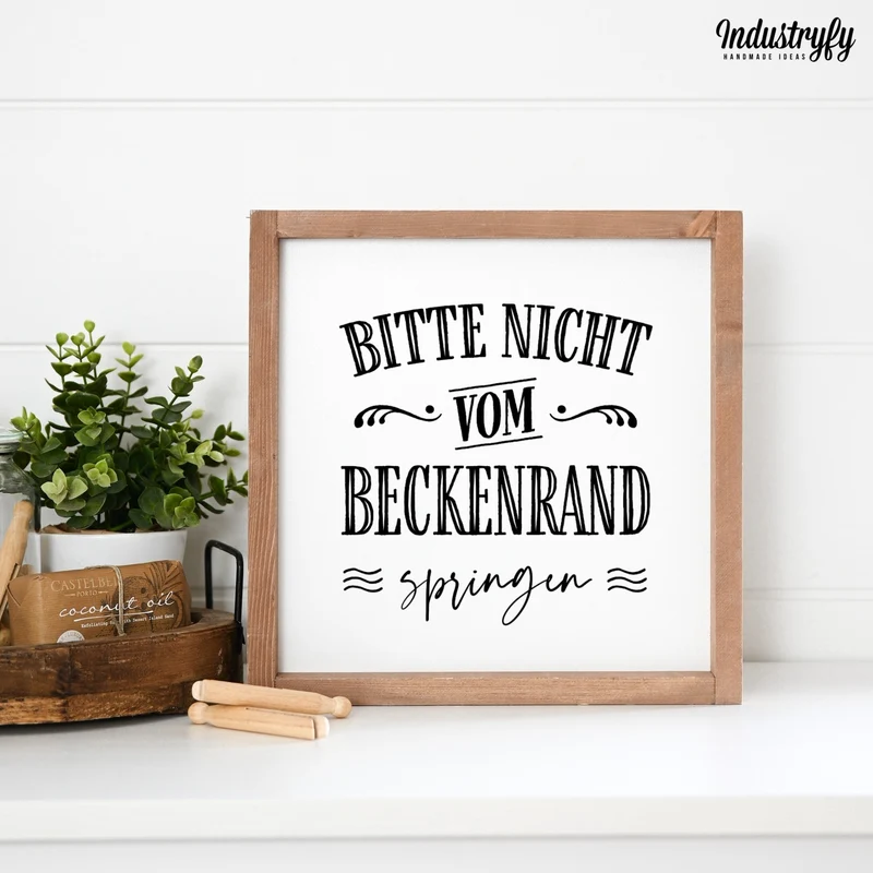 Landhaus Schild | Bitte nicht vom Beckenrand springen