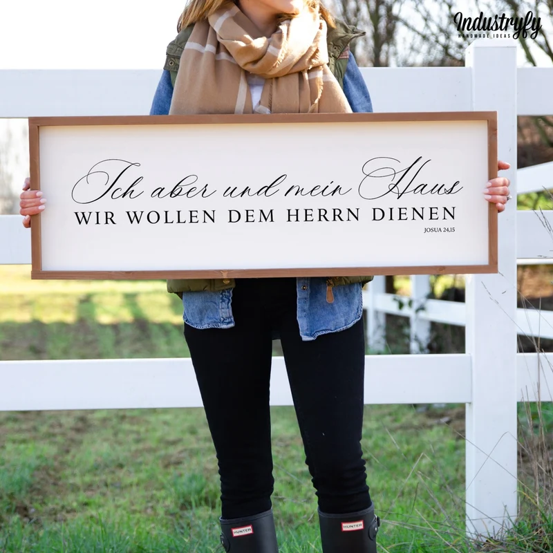Landhaus Schild | Wir wollen dem Herrn dienen No1
