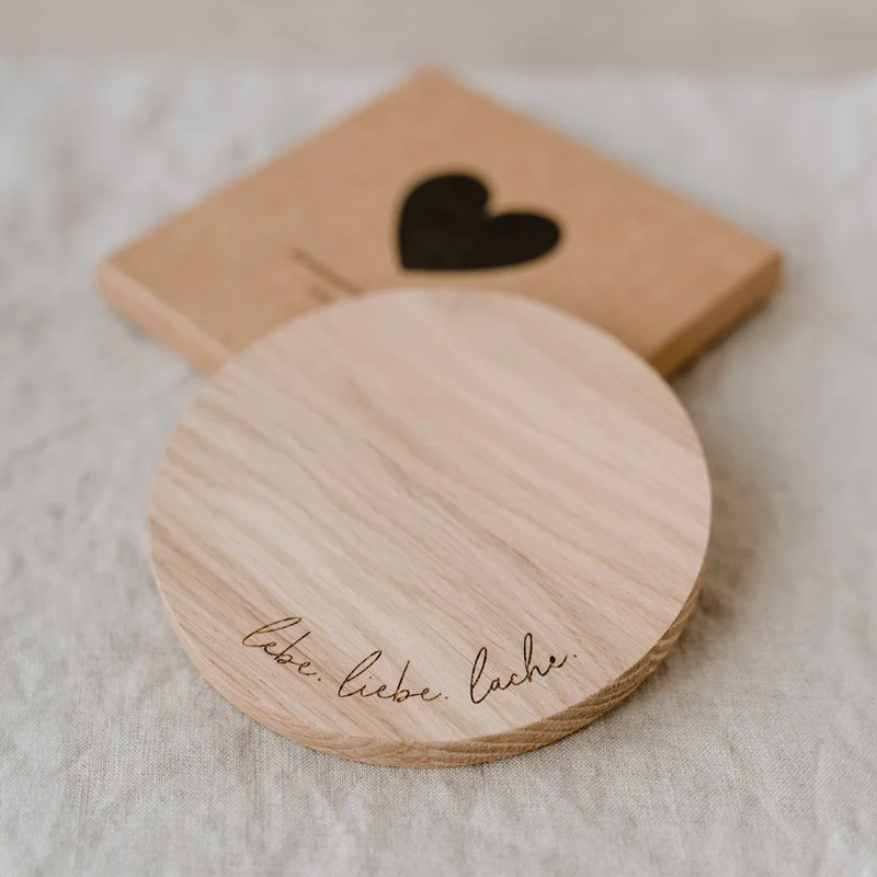 Untersetzer Holz - Lebe Liebe Lache