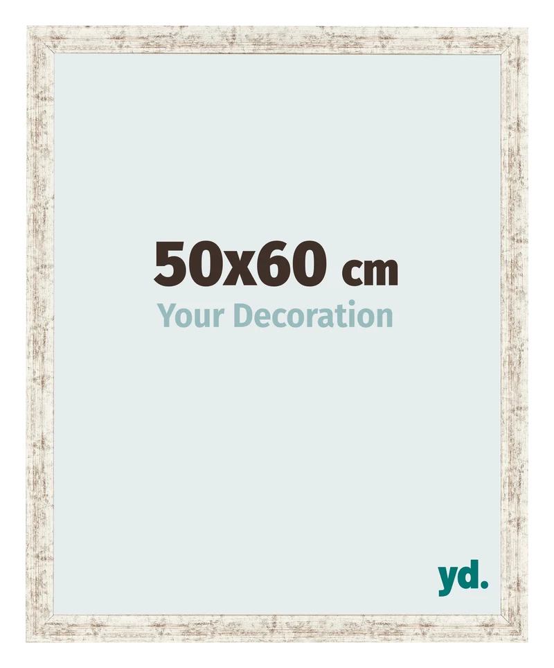 Bilderrahmen 50x60 cm - Weiß Vintage - MDF - Bologna