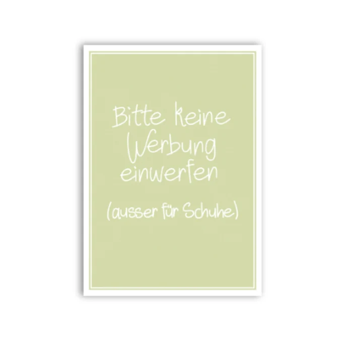 Postkarte • Bitte keine Werbung einwerfen *RESTPOSTEN