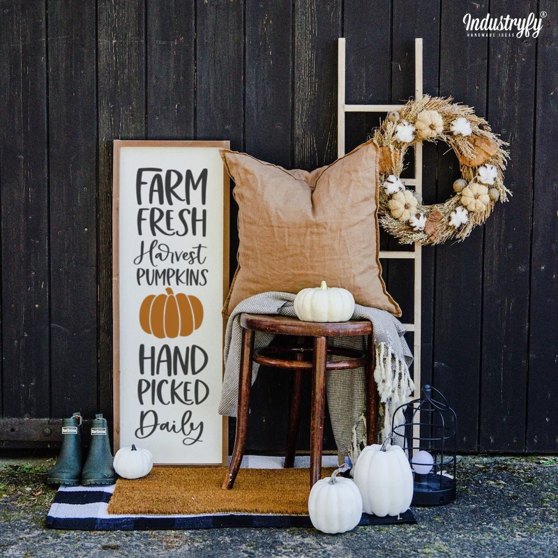 Landhaus Schild | Farm Fresh Harvest Pumpkins