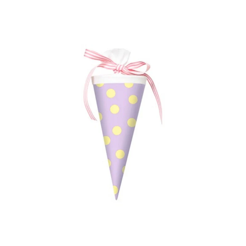 Schultüte - Zuckertüte M - Flieder Punkte