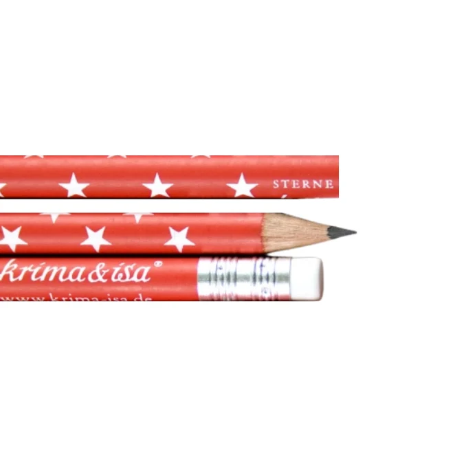 Bleistift - Sterne rot