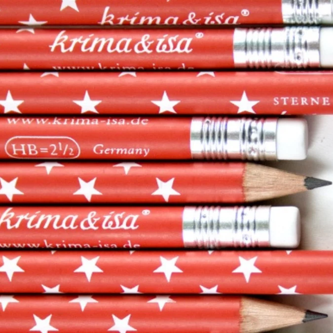 Bleistift - Sterne rot