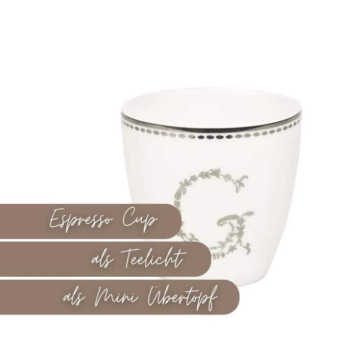 Mini Latte Cup - G Silver