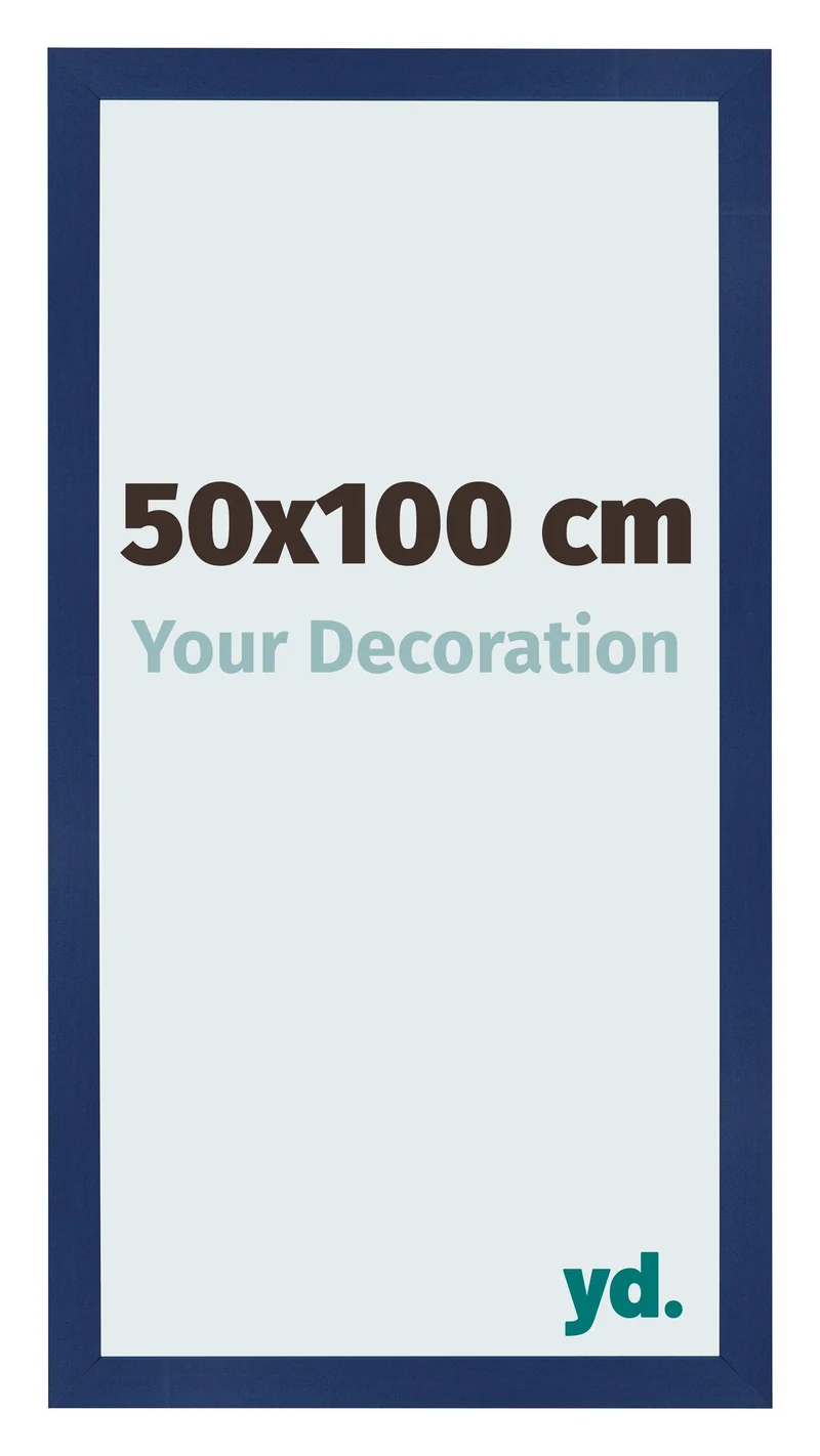 Bilderrahmen 50x100 cm - Dunkelblau Gewischt - MDF - Bologna