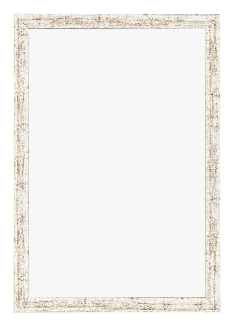 Bilderrahmen 50x75 cm - Weiß Vintage - MDF - Bologna