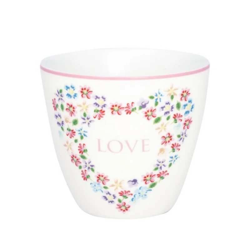 Latte Cup • Columbine Love white