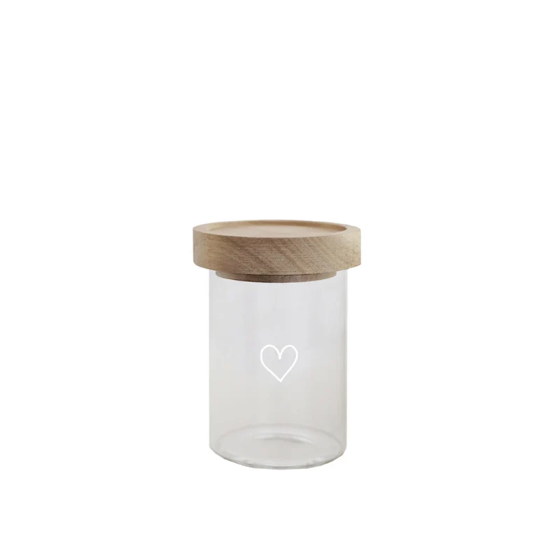 Vorratsglas Mini - Herz weiss