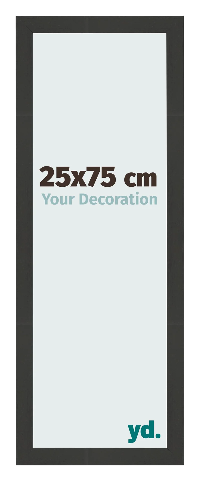 Bilderrahmen 25x75 cm - Schwarz Gemasert - MDF - Bologna