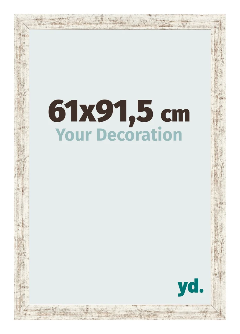 Bilderrahmen 61x91,5 cm - Weiß Vintage - MDF - Bologna