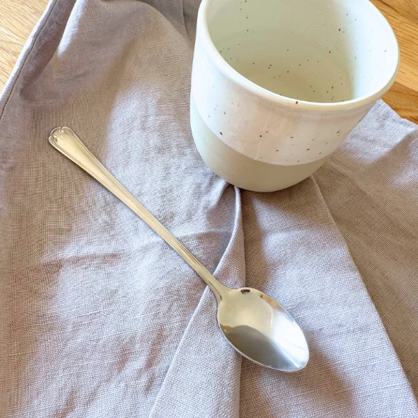 Teelöffel - Mynte - Vintage - silber