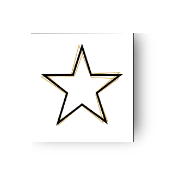 Papierserviette M - Star outline black