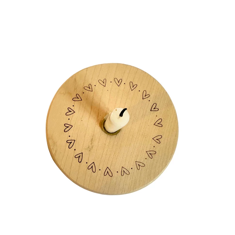 Kerzenhalter Holz m. Herzen - B-Ware