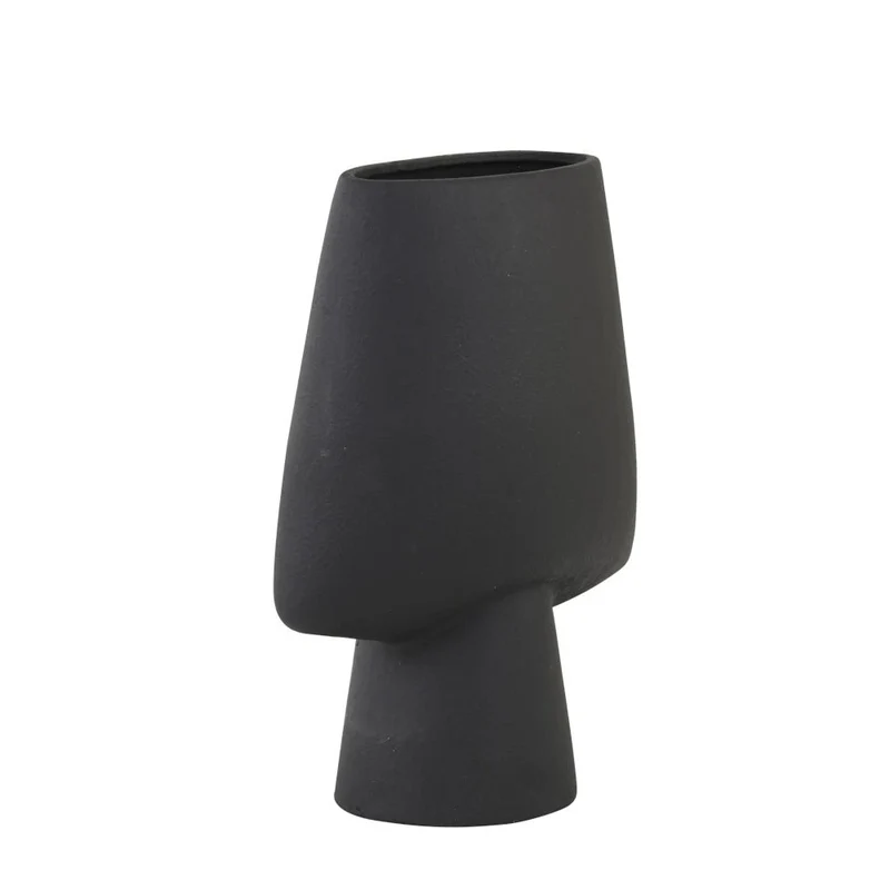 Vase Uniek Keramik 40 cm Schwarz