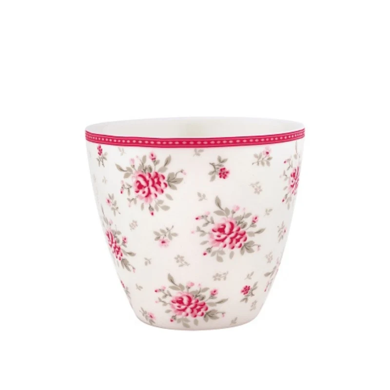 Latte Cup - Flora white