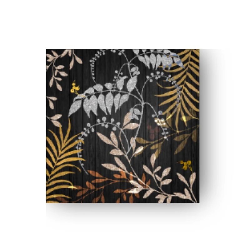Papierserviette M • Luxury Leaves Black