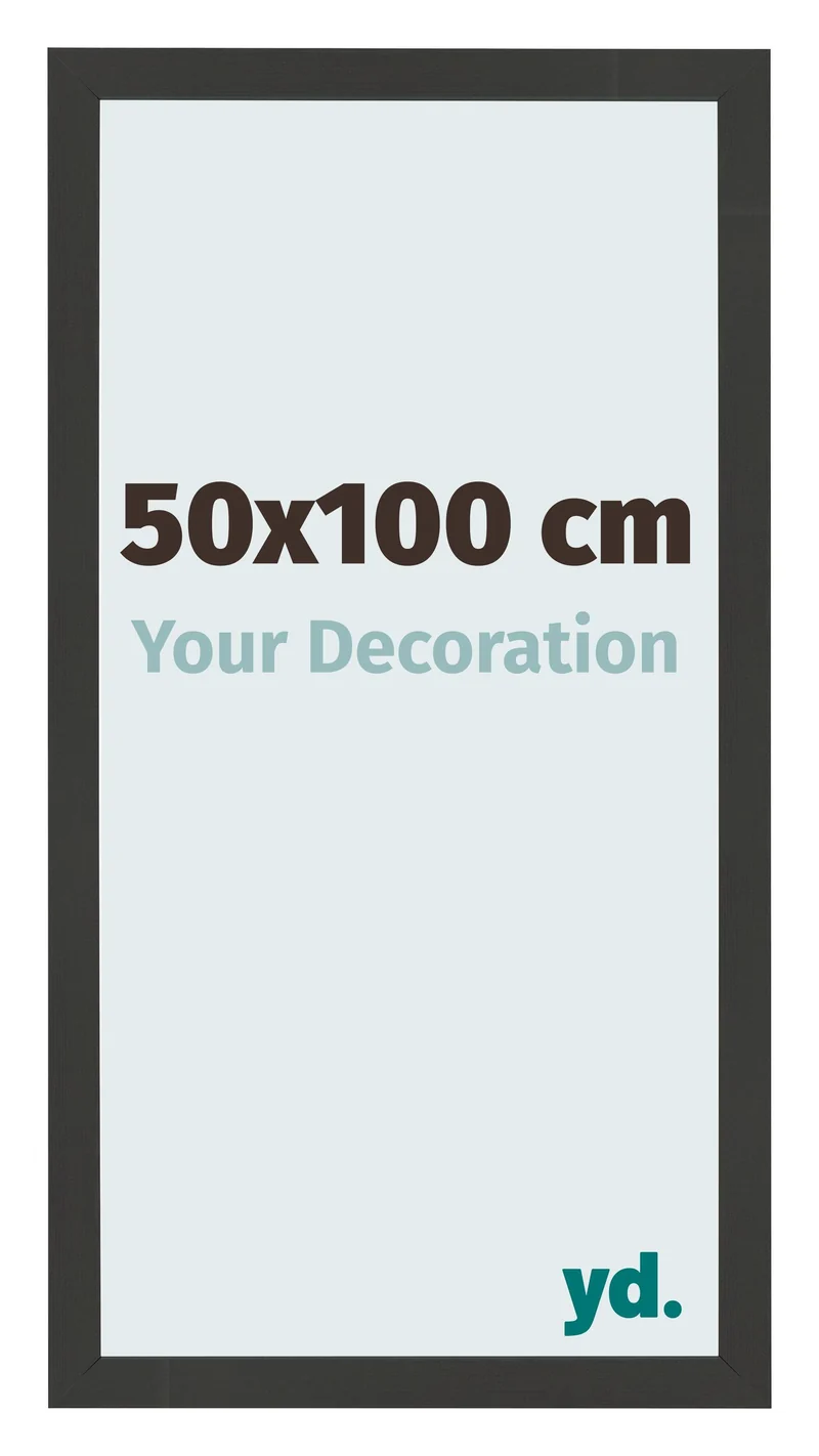 Bilderrahmen 50x100 cm - Schwarz Gemasert - MDF - Bologna