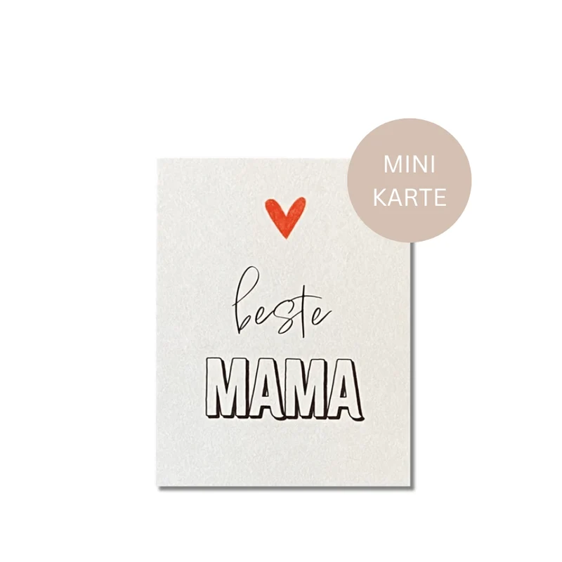 Mini Karte - Postkarte - Beste Mama