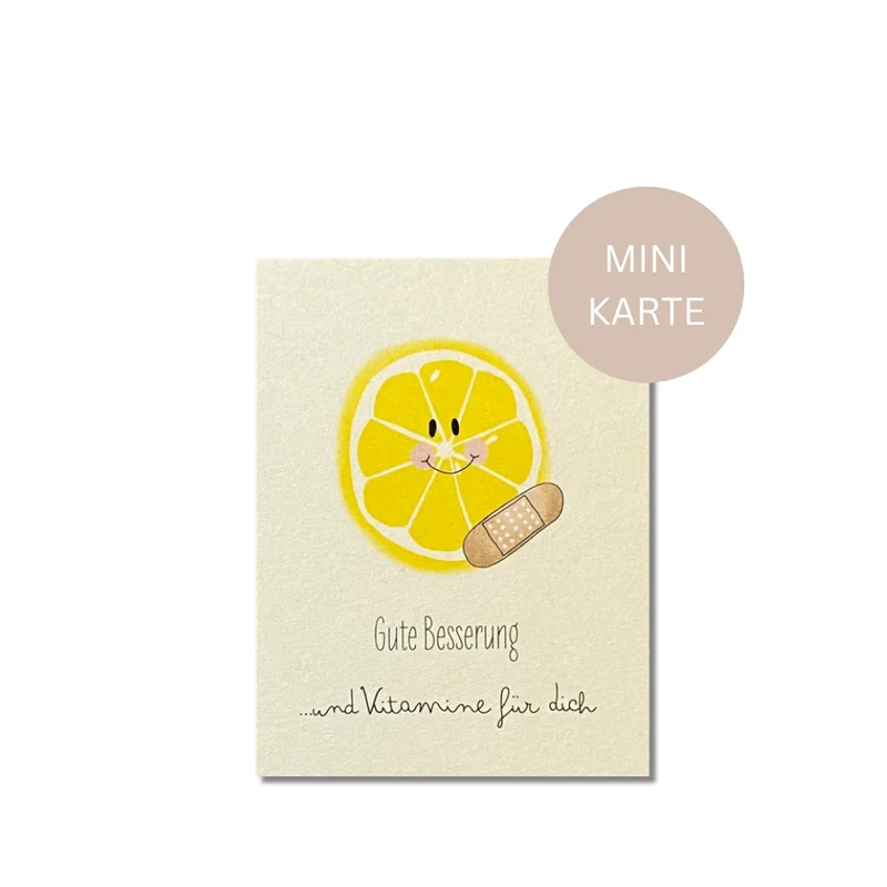Mini Karte - Postkarte - Gute Besserung