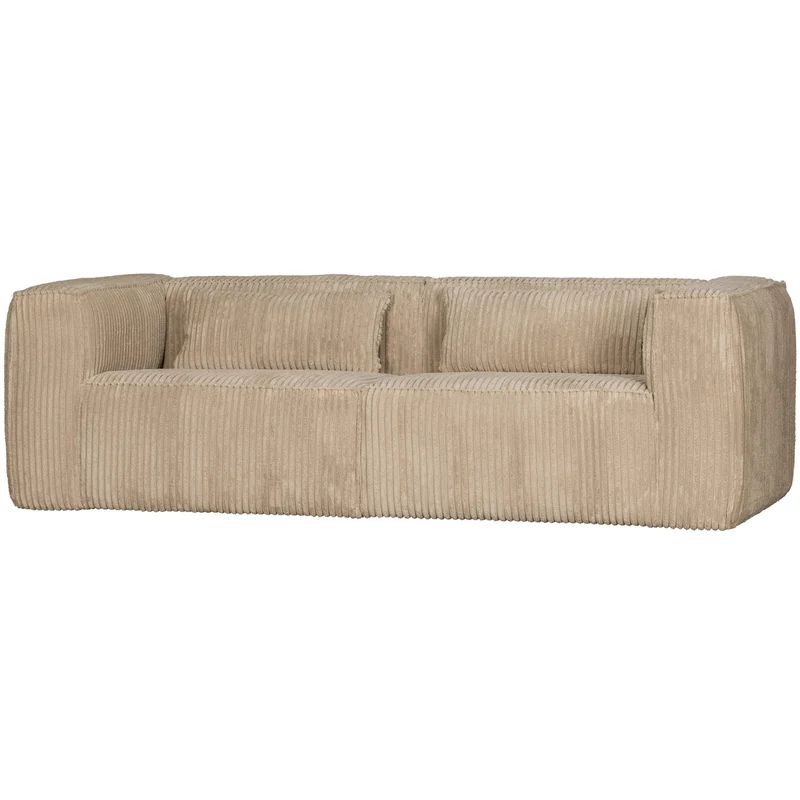 3,5 Sitzer Sofa Bean Ribcord Travertin - WOOOD