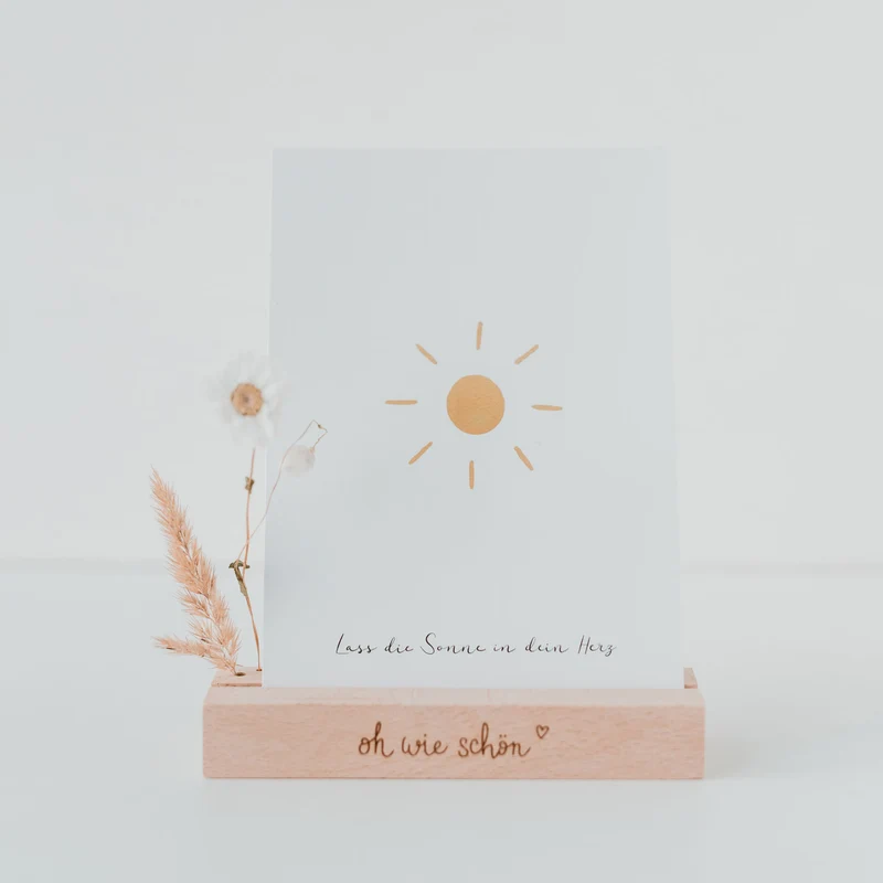 Karten- & Blumenhalter • Lebe Liebe Lache