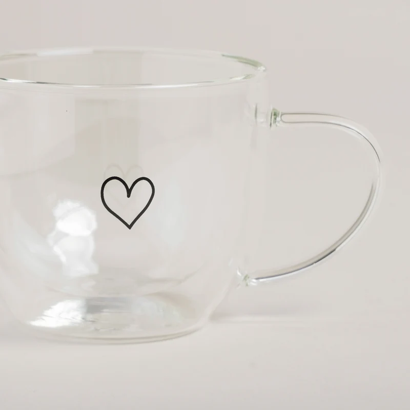 Doppelwandiges Glas • Herz 250ml