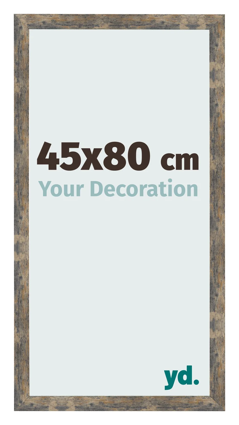 Bilderrahmen 45x80 cm - Blau Gold Meliert - MDF - Bologna