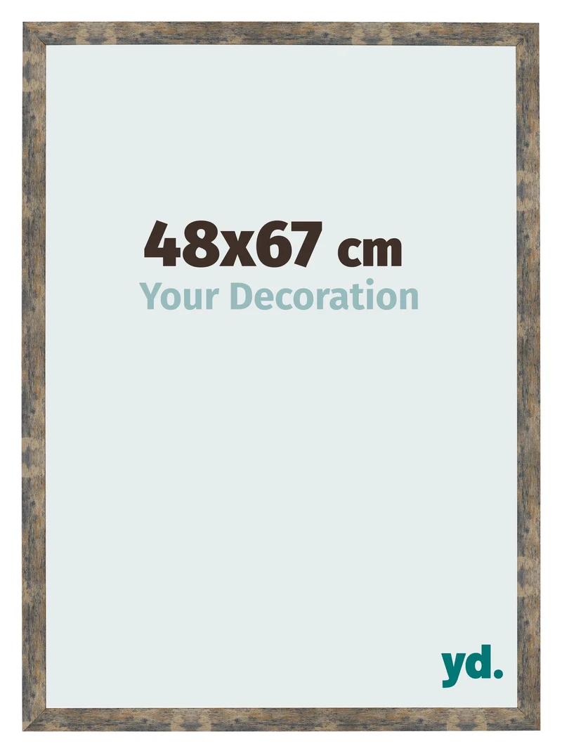 Bilderrahmen 48x67 cm - Blau Gold Meliert - MDF - Bologna