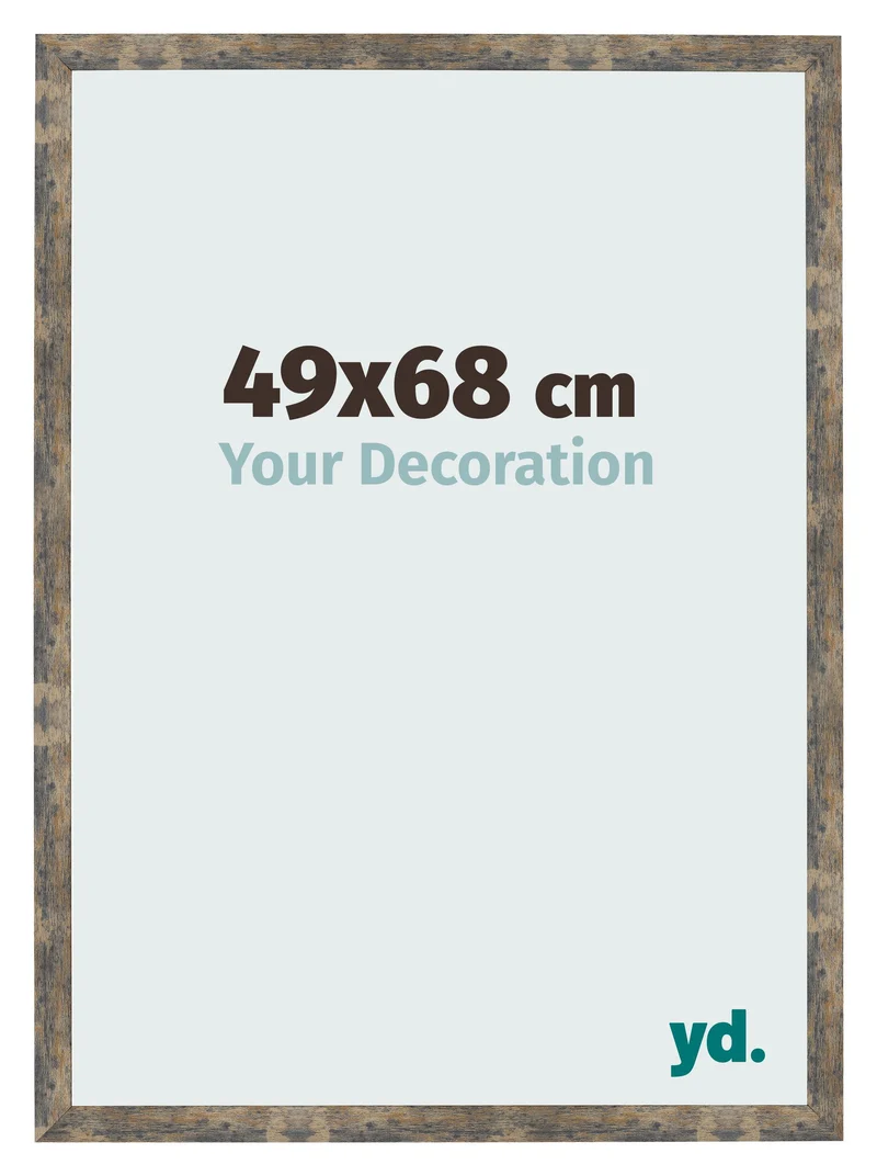 Bilderrahmen 49x68 cm - Blau Gold Meliert - MDF - Bologna