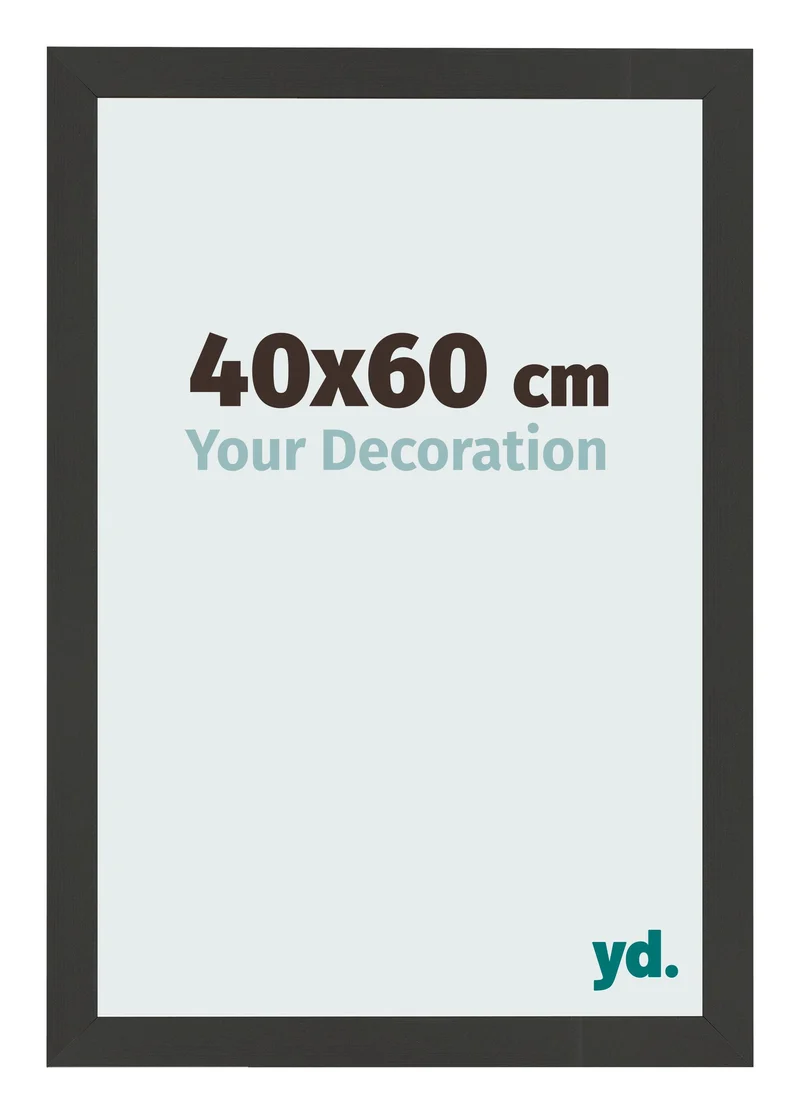 Bilderrahmen 40x60 cm - Schwarz Gemasert - MDF - Bologna