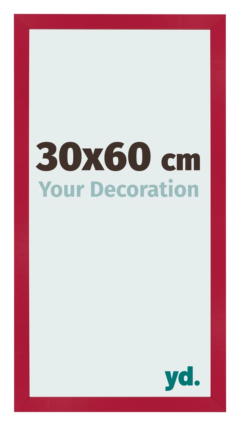 Bilderrahmen 30x60 cm - Rot - MDF - Bologna