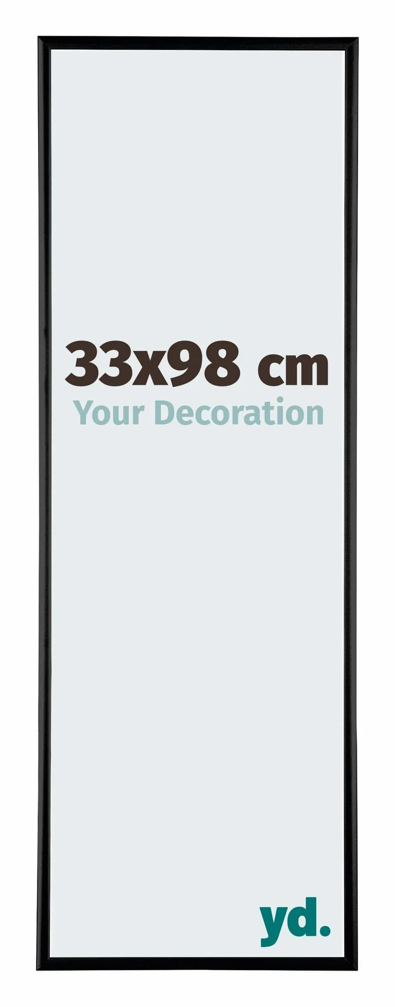 Bilderrahmen 33x98 cm - Schwarz Matt - Aluminium - Aurora