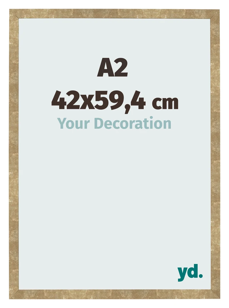 Bilderrahmen A2 - 42x59,4 cm - Gold Antik - MDF - Bologna
