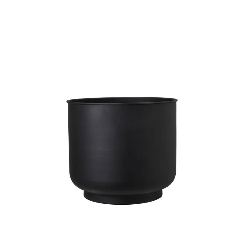 Blumentopf ELIANA aus Metall in Schwarz - Wikholm Form