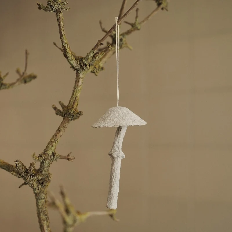 Dekorative Anhänger in Pilz-Form 4er Set Mushroom Ornaments - ferm LIVING